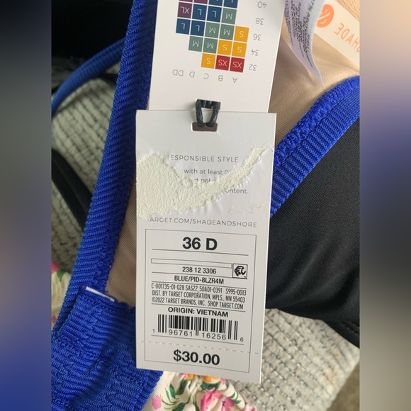 Share Shore Royal Blue Halter Swim Bra with Sweetheart Neckline - Picture 4 of 4